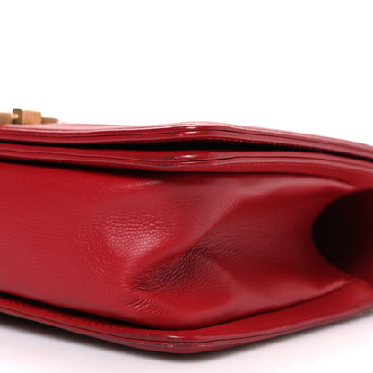 Chanel Caviar Quilted Medium Boy Flap Red 10 of 10