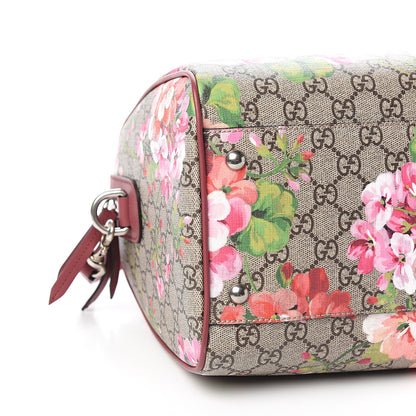 Gucci GG Supreme Monogram Blooms Medium Boston Beige Multicolor Dry Rose 7 of 9