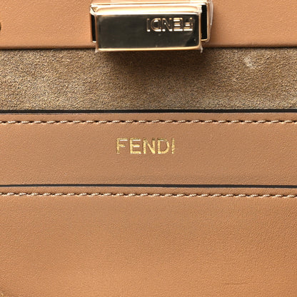 Fendi Vitello Small Soft Peekaboo Satchel Cappuccino 7 of 12