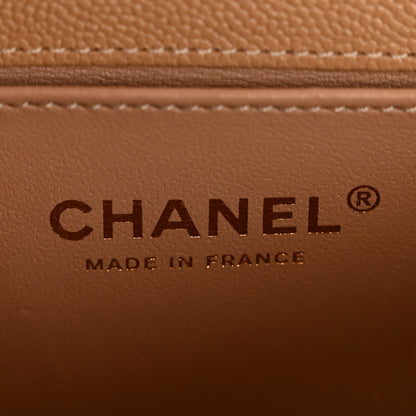 Chanel Caviar Chevron Quilted Small Boy Flap Dark Beige 6 of 12