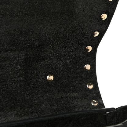 Valentino Garavani Grained Calfskin Rockstud Saddle Bag Black 13 of 16