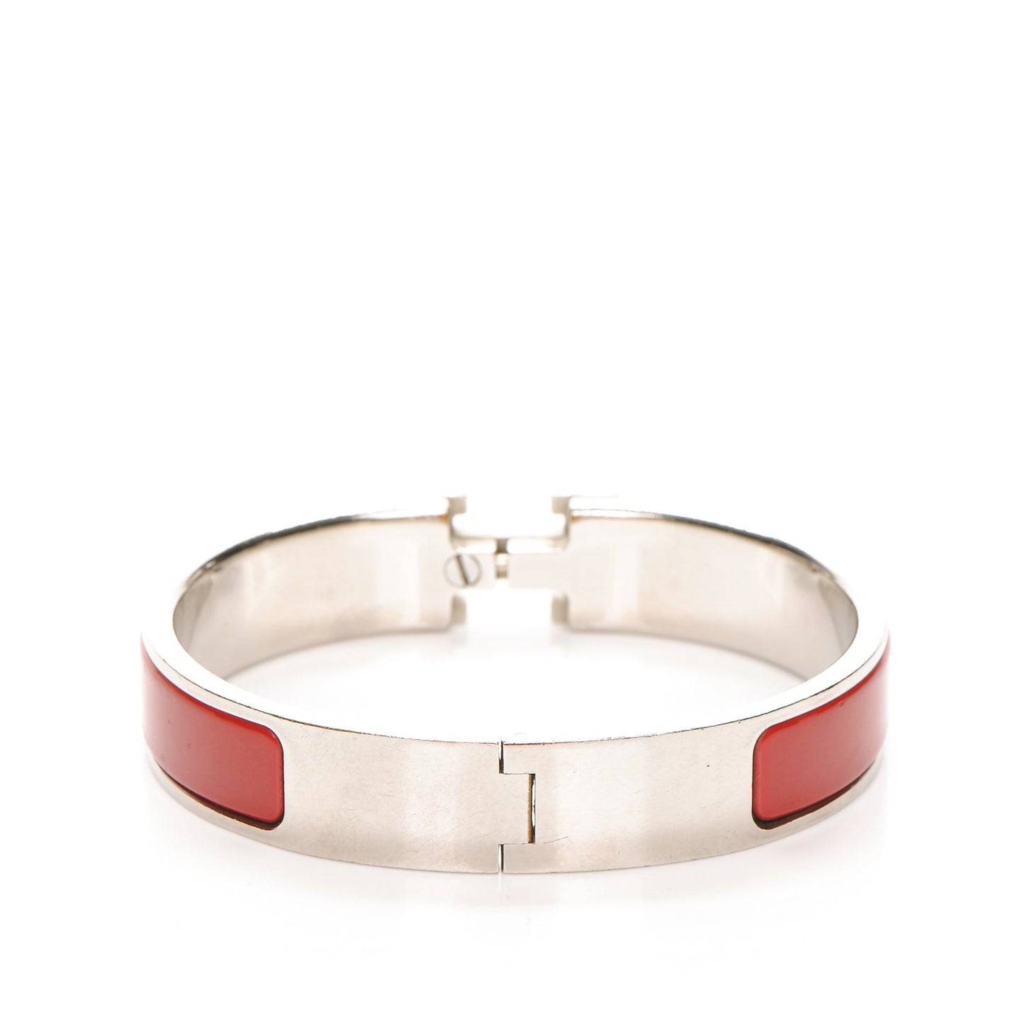 Enamel Narrow Clic Clac H Bracelet PM Red