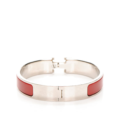 Hermes Enamel Narrow Clic Clac H Bracelet PM Red 3 of 4