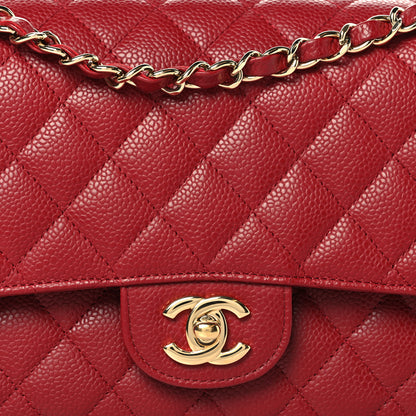 Chanel Caviar Quilted Medium Double Flap Red 8 of 11