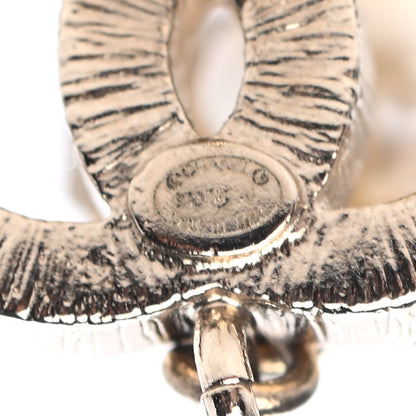 Chanel Baguette Crystal CC Pearl Drop Art Decoco Earrings Light Gold 4 of 4