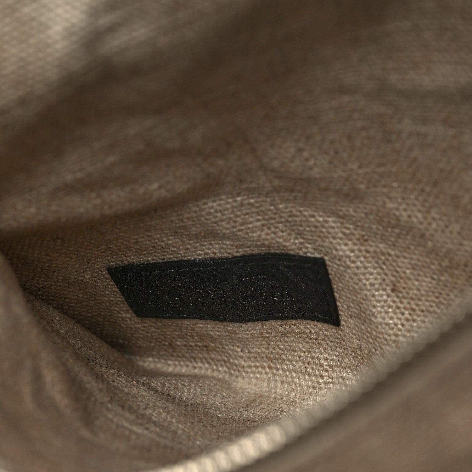 Saint Laurent Linen Calfskin Small Rive Gauche Tote Greggio Natural 7 of 10
