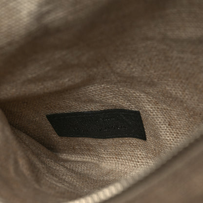 Saint Laurent Linen Calfskin Small Rive Gauche Tote Greggio Natural 7 of 10