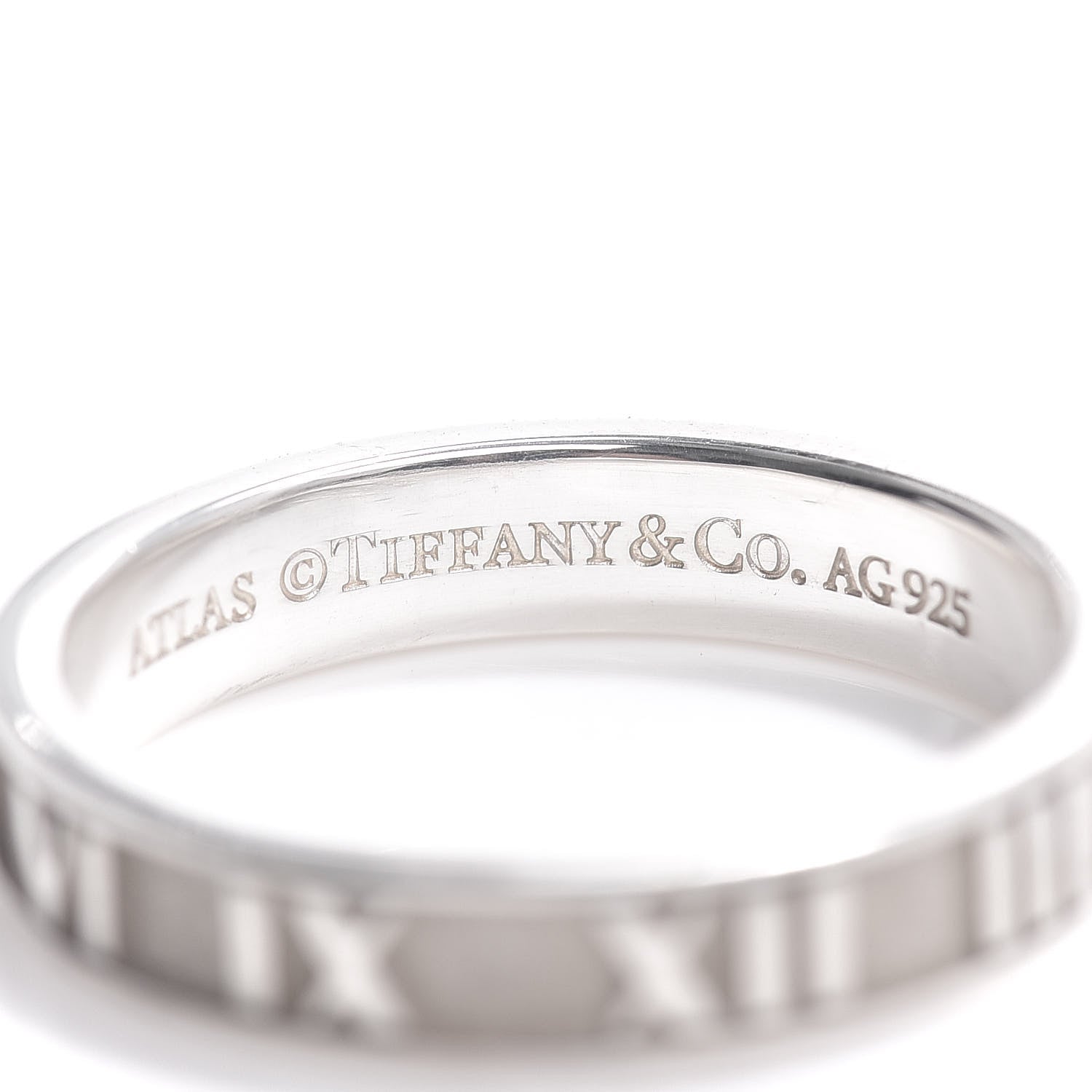 Tiffany Sterling Silver Narrow Atlas Ring 57 8 4 of 4