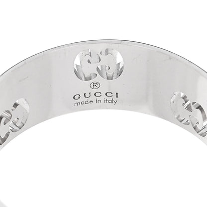 Gucci 18K White Gold 6mm Icon Band Ring 49 4.75 4 of 7