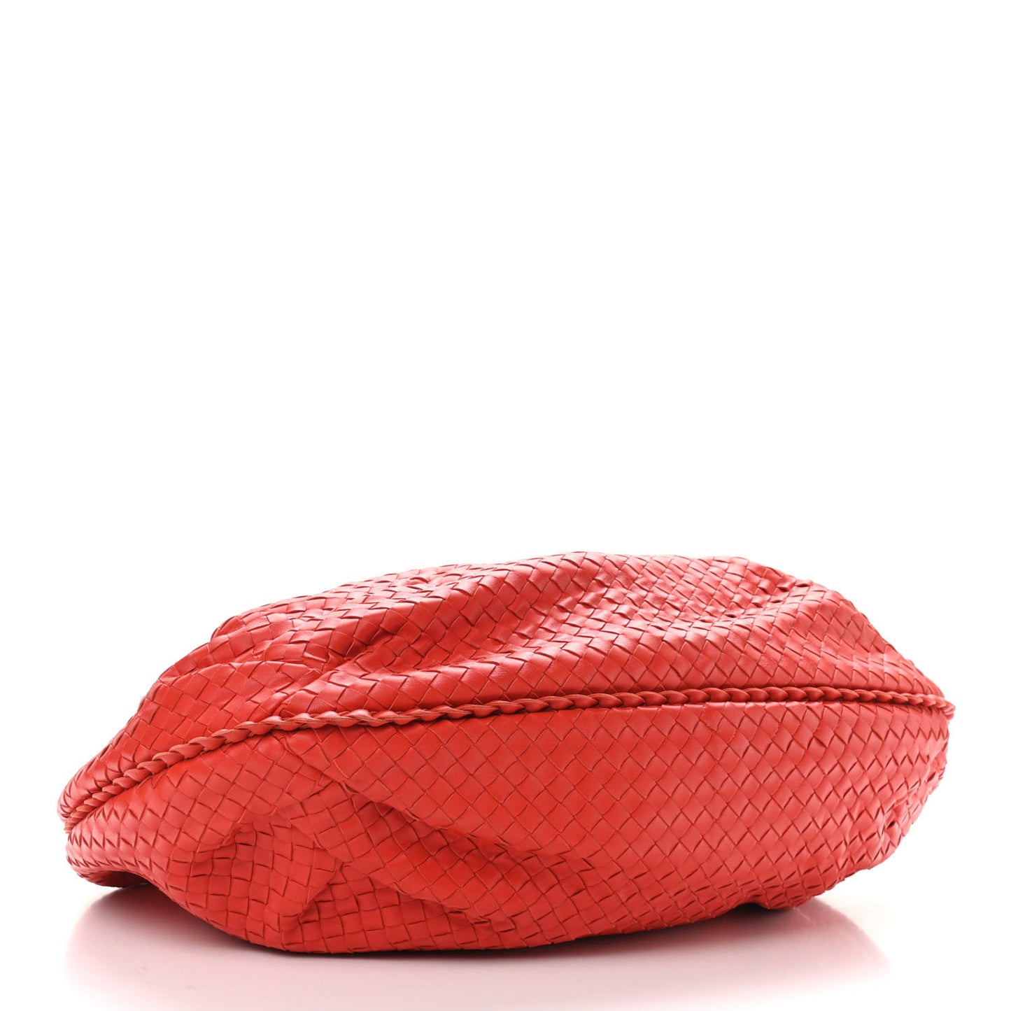 Nappa Intrecciato Large Belly Veneta Hobo Corniola