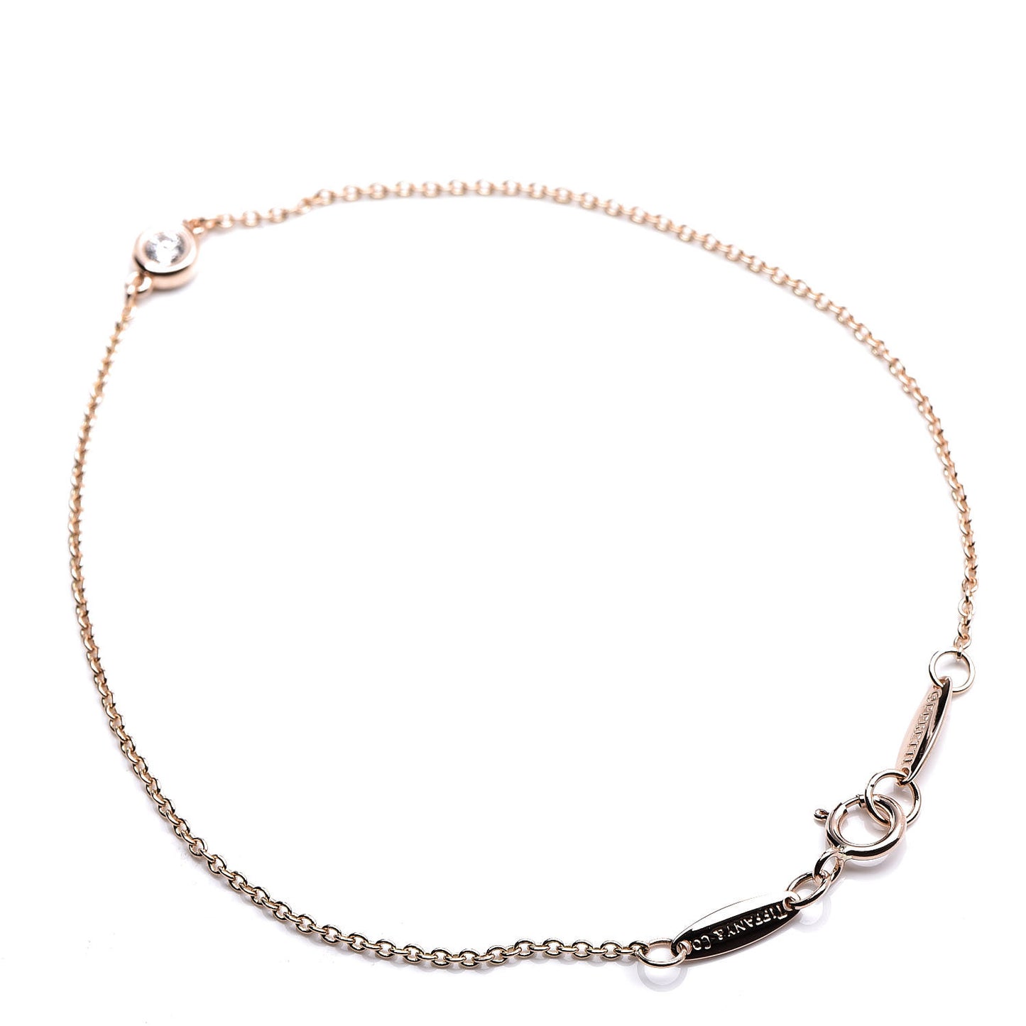 18K Rose Gold Diamond .08ct Elsa Peretti Diamonds by the Yard Bracelet
