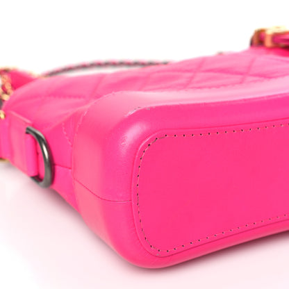 Chanel Goatskin Quilted Small Gabrielle Hobo Pink 9 of 14
