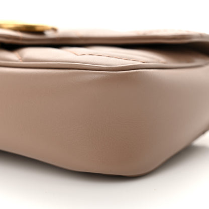 Gucci Calfskin Matelasse Super Mini GG Marmont Shoulder Bag Porcelain Rose 10 of 11