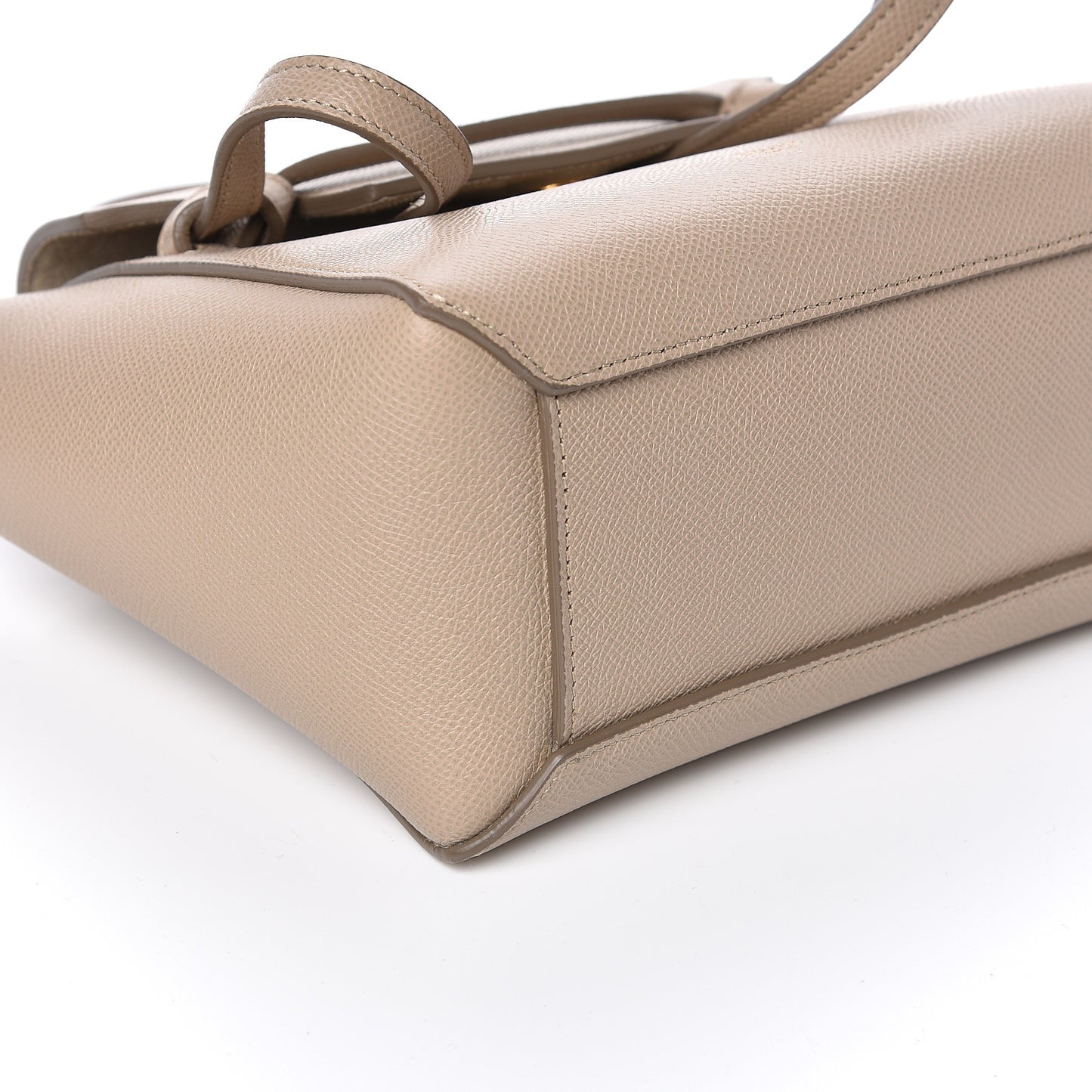 Grained Calfskin Nano Belt Bag Light Taupe