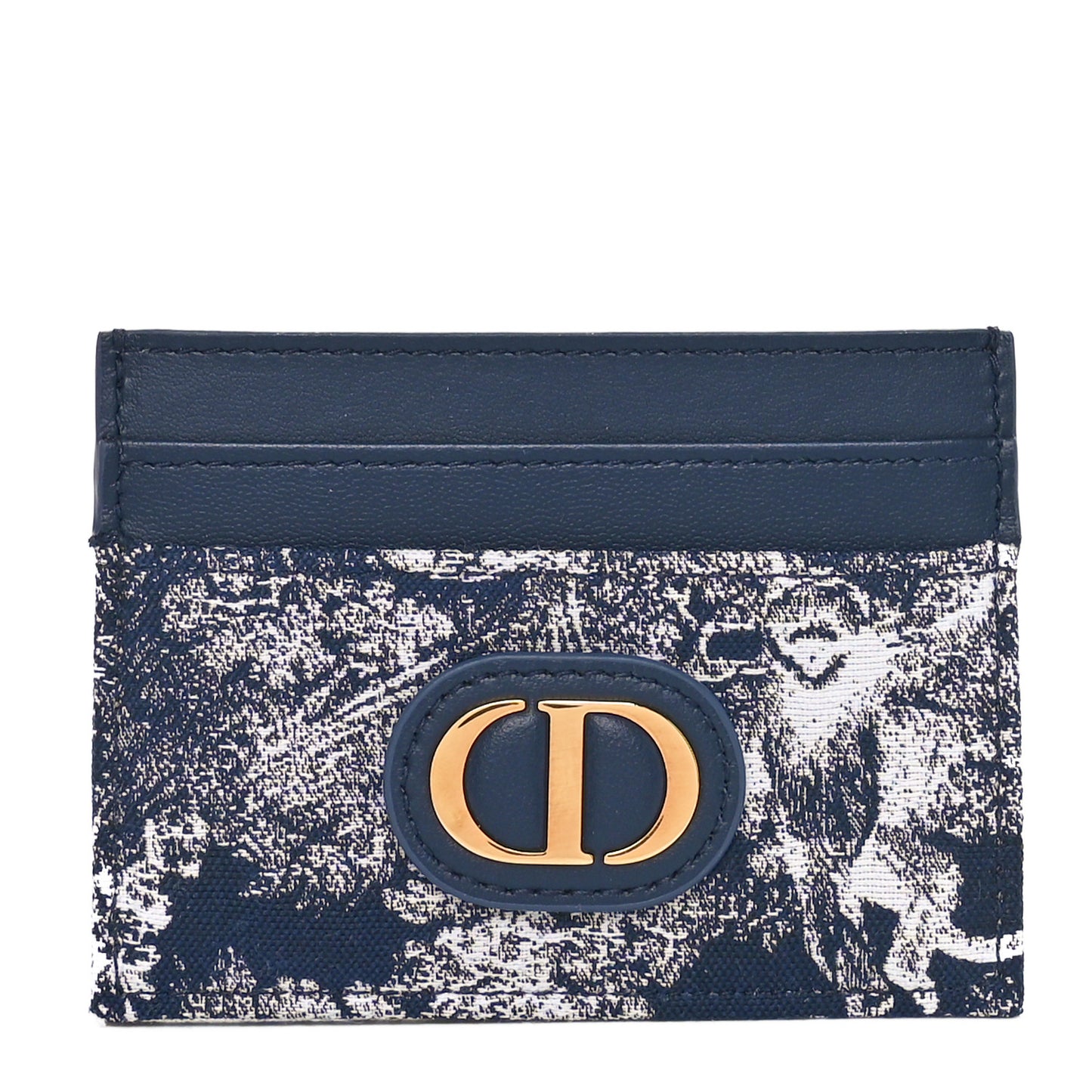 Toile de Jouy Reverse Jacquard 30 Montaigne Freesia Card Holder Blue