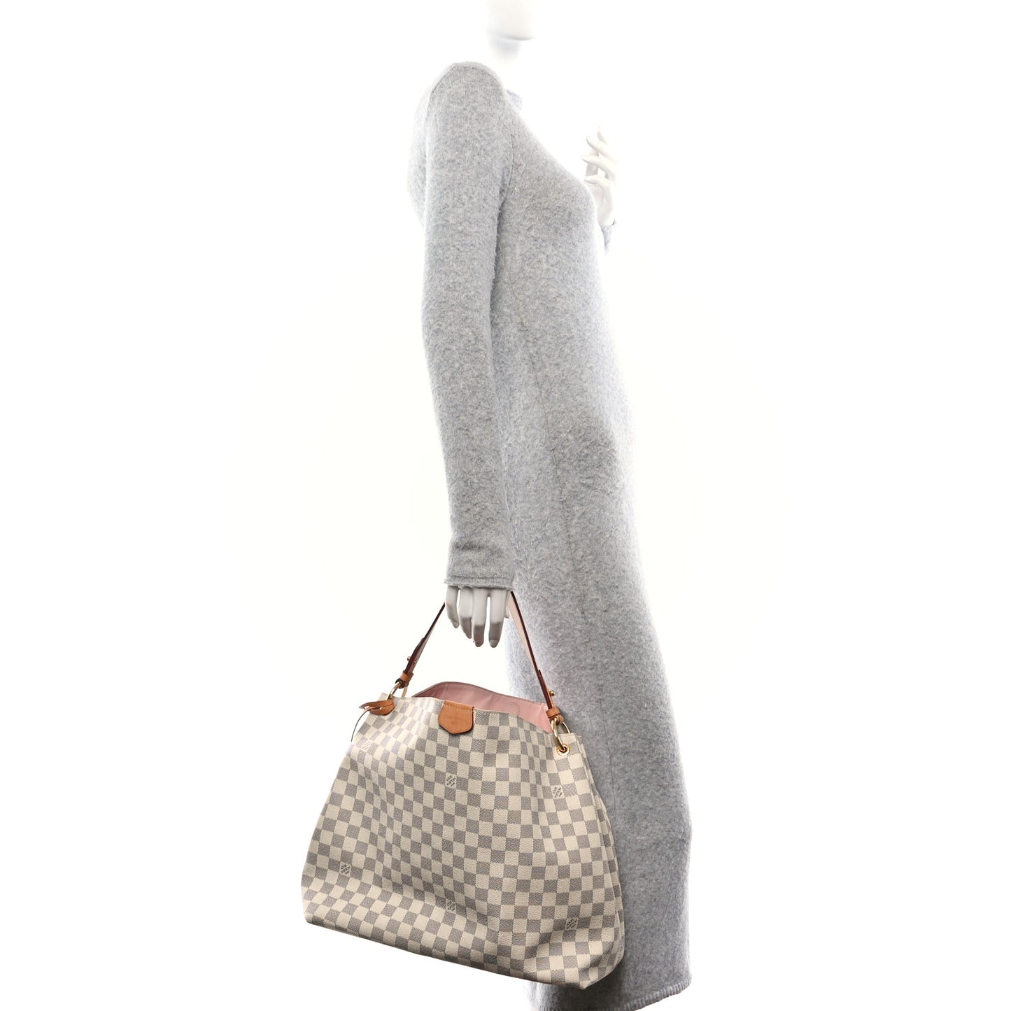 Damier Azur Graceful MM Rose Ballerine