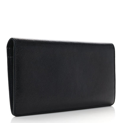 Chanel Caviar Sevruga Yen Wallet Black 3 of 8