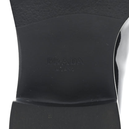 Prada Vernice Triangle 50mm Loafers 39.5 Black 7 of 10
