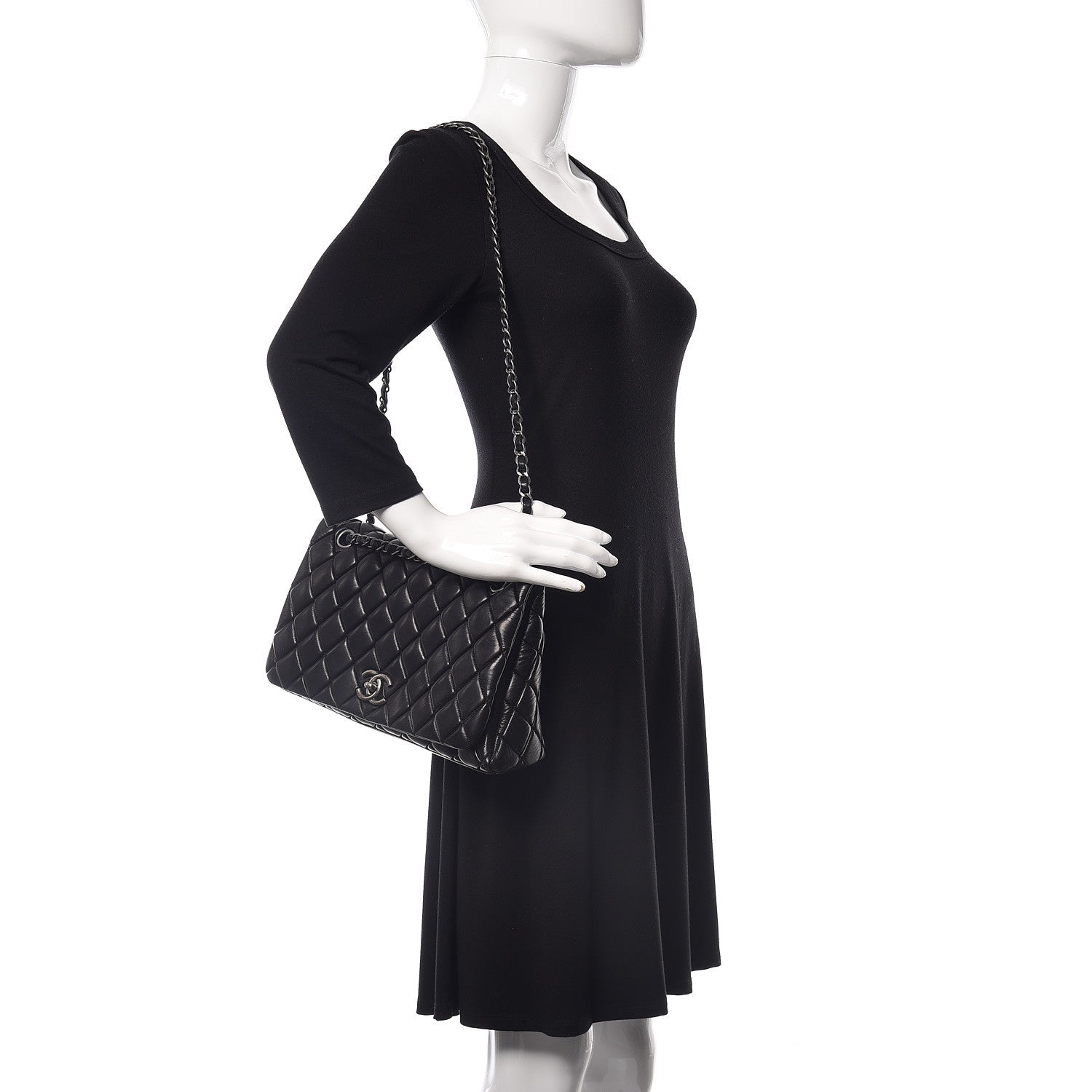 Chanel Lambskin New Bubble Flap Black 2 of 13
