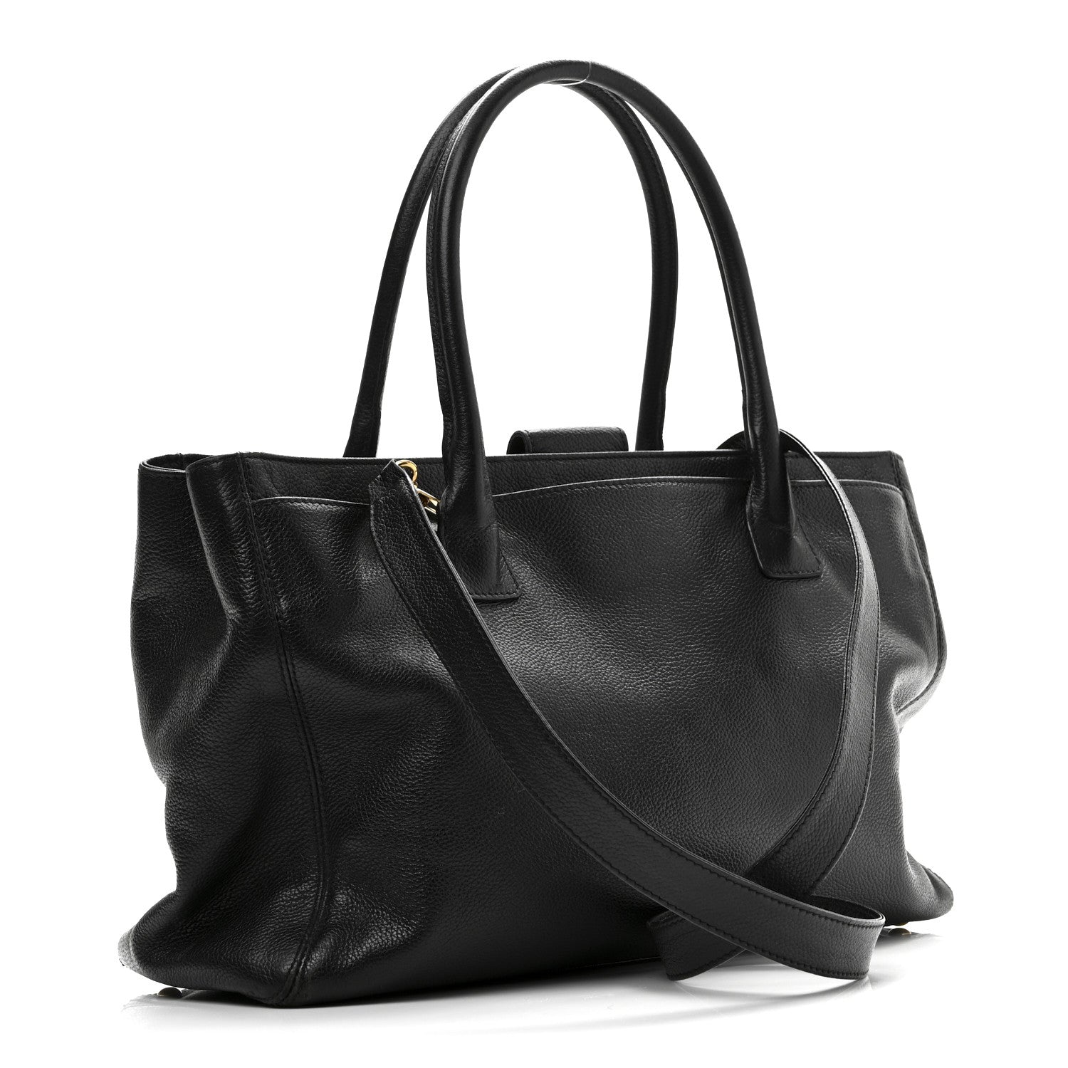 Chanel Calfskin Cerf Executive Shopper Tote Black 3 of 10