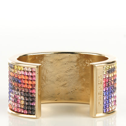 Chanel Crystal Flower Power Cuff Gold Multicolor 3 of 4