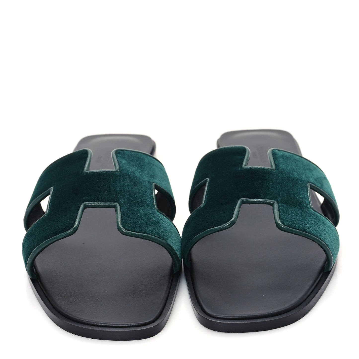 Velvet Nappa Oran Sandals 40 Vert Fonce