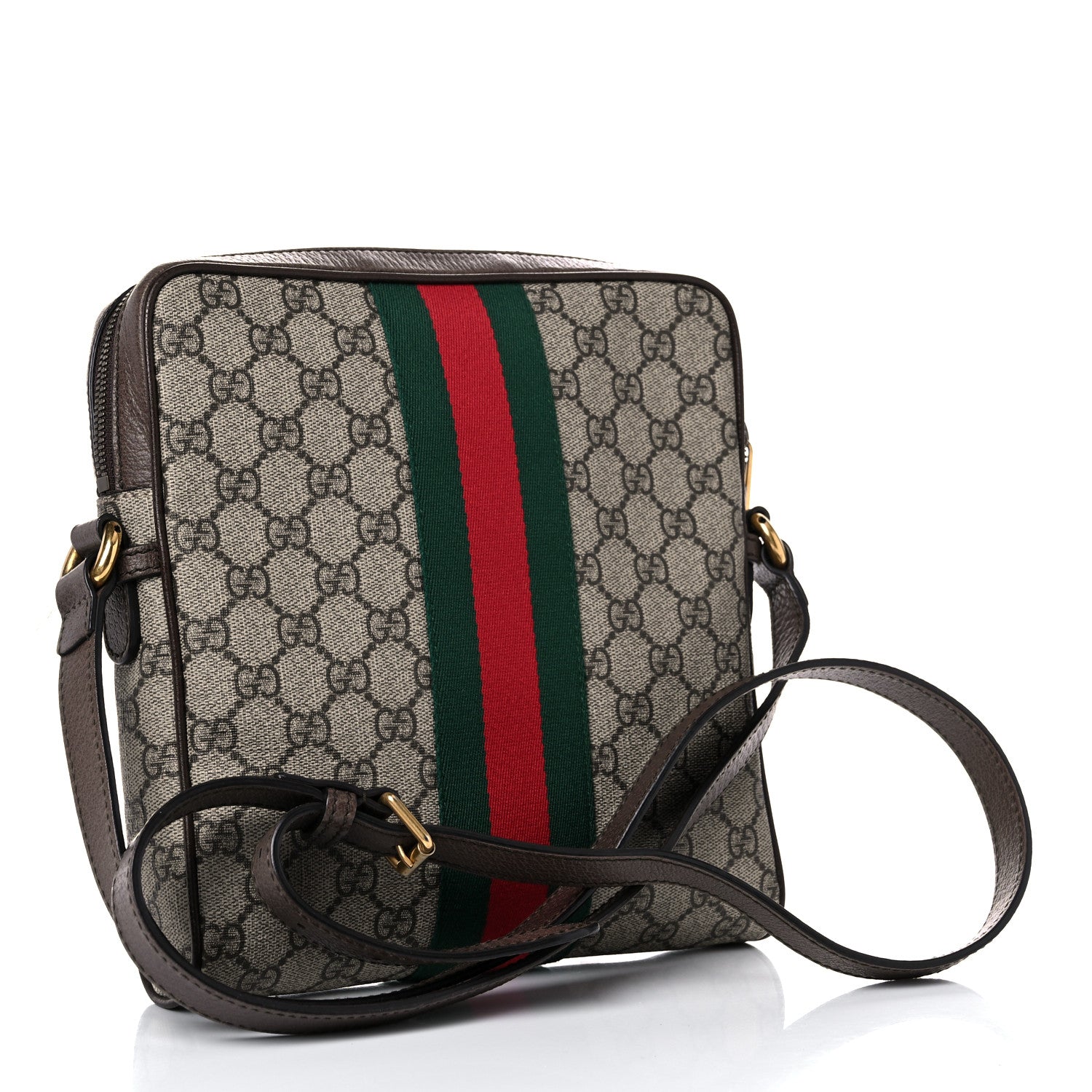 Gucci GG Supreme Monogram Web Small Ophidia Messenger Bag Brown 3 of 17