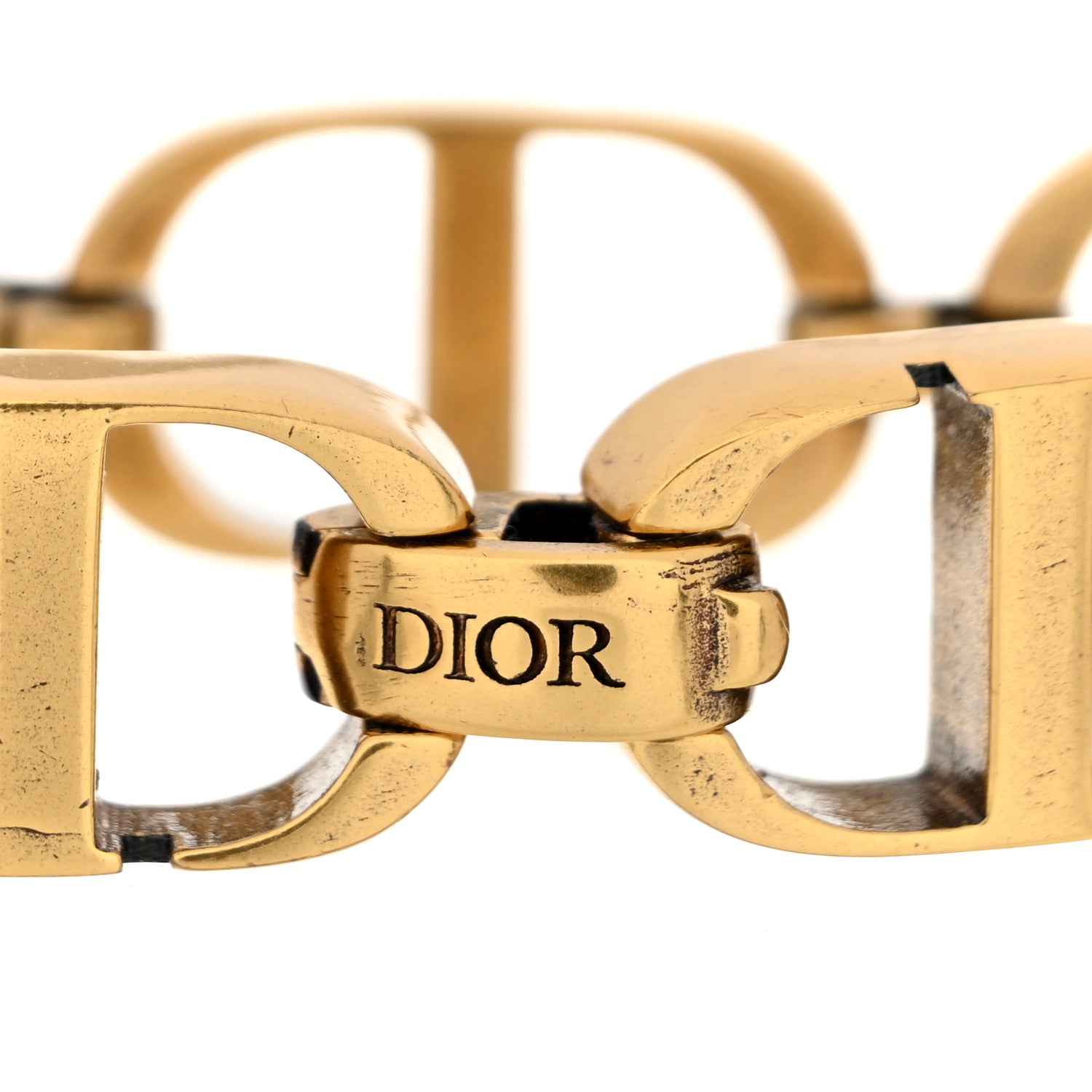 Christian Dior Metal CD Chain Bracelet Gold 3 of 3