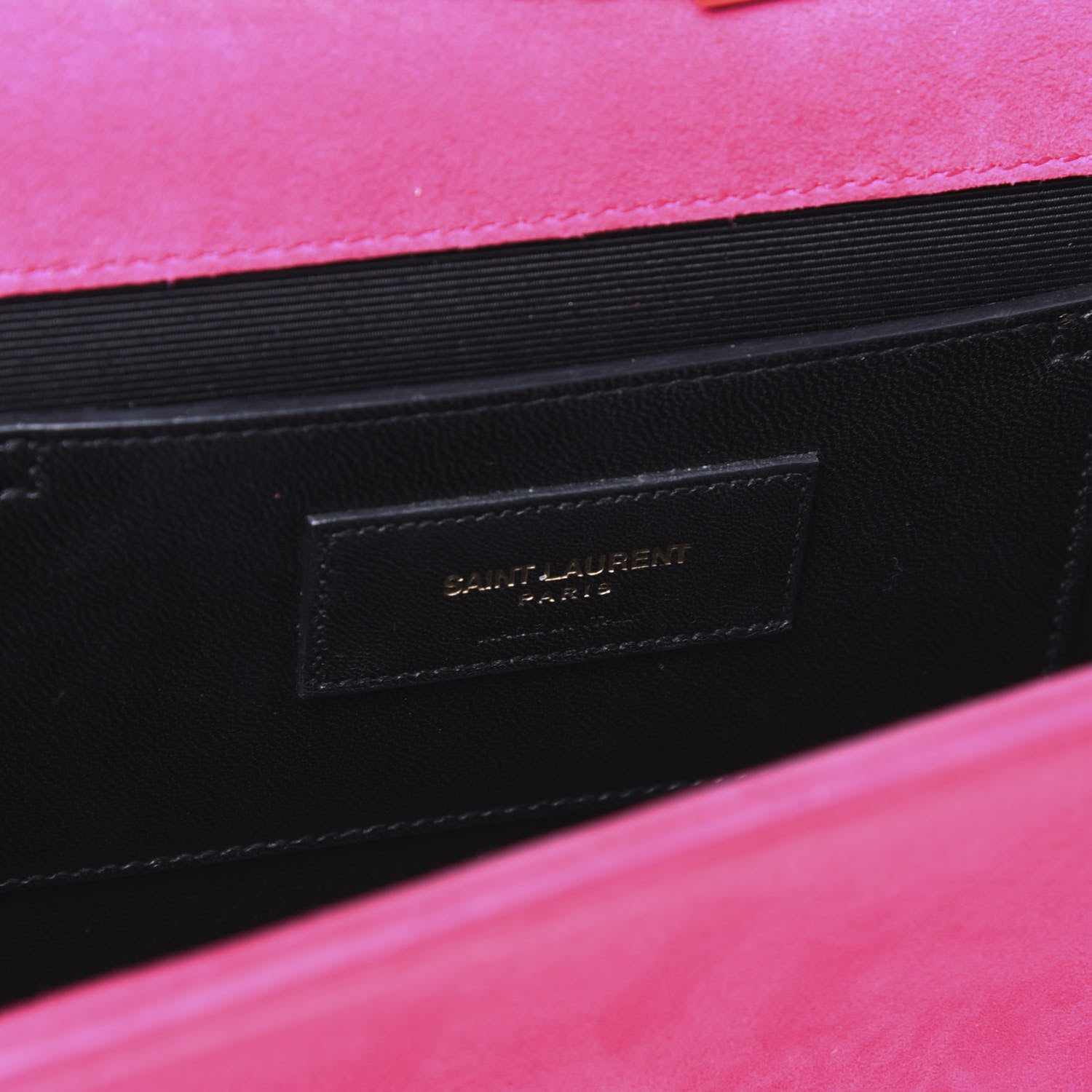 Saint Laurent Suede Medium Monogram Kate Tassel Shoulder Bag Lipstick Fuchsia 9 of 13