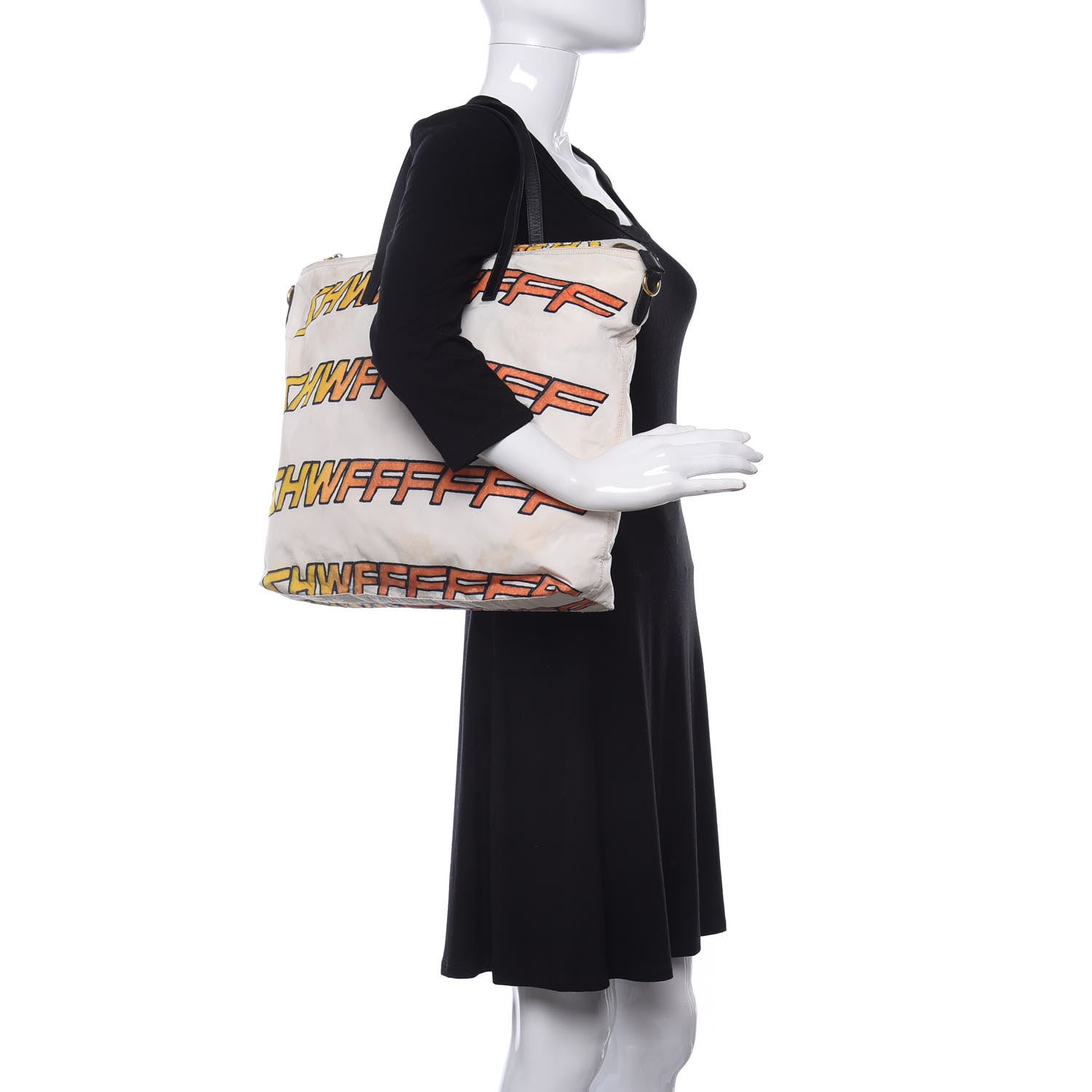 Prada Tessuto Stampato Nylon Saffiano Tote White 2 of 14