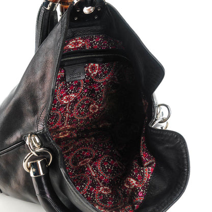 Gucci Calfskin Medium Indy Top Handle Hobo Black 5 of 7