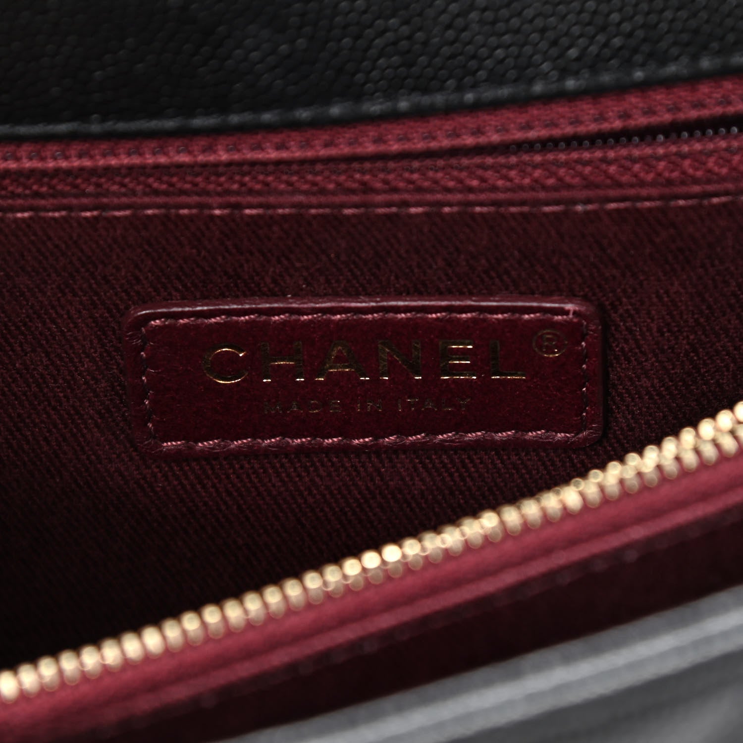 Chanel Caviar Chevron Quilted Small Coco Handle Flap Black 6 of 11