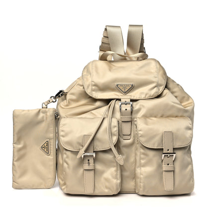 Prada Nylon Saffiano Medium Backpack Deserto 3 of 12