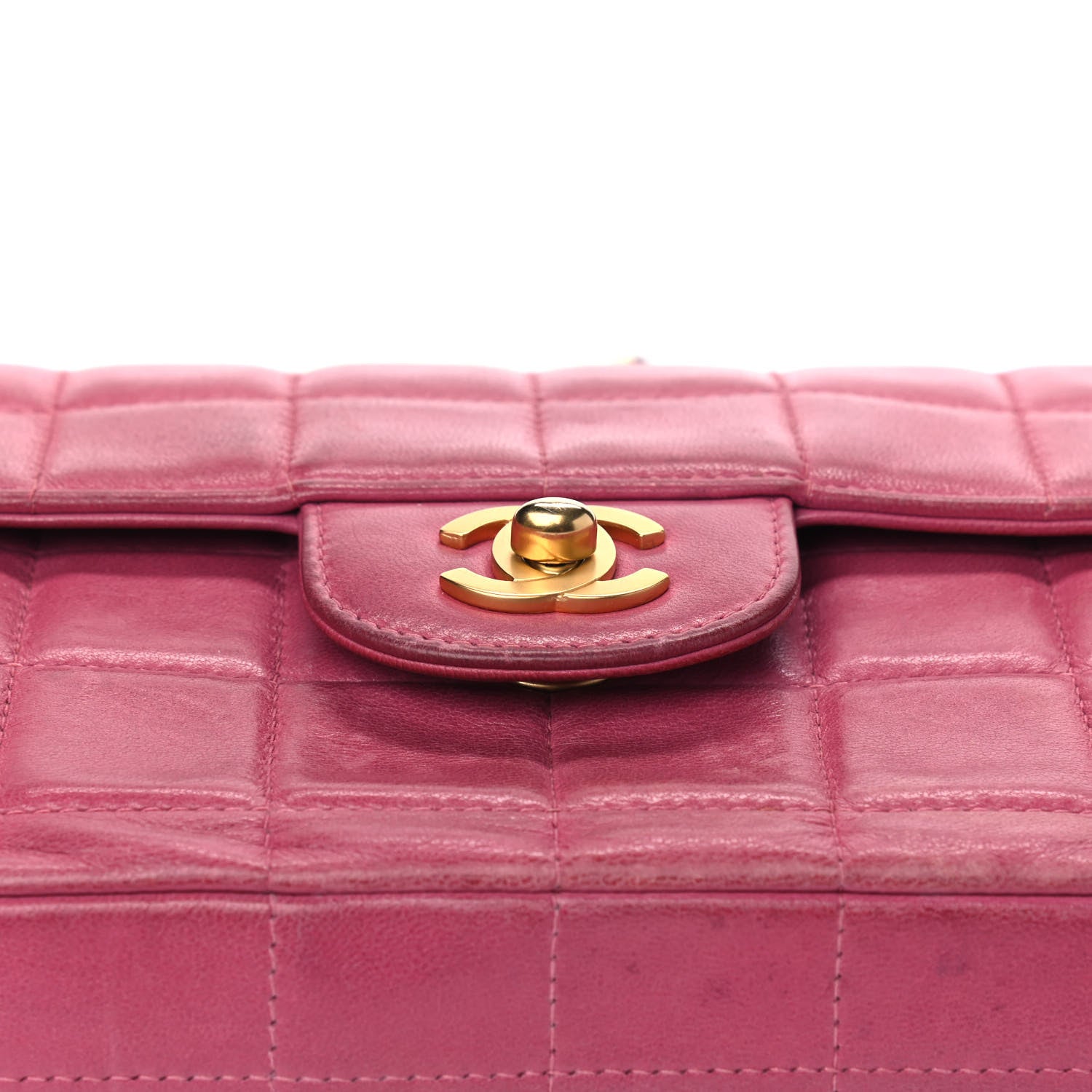 Chanel Lambskin East West Chocolate Bar Flap Pink 10 of 13