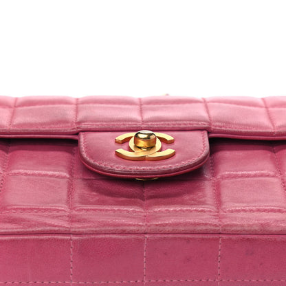 Chanel Lambskin East West Chocolate Bar Flap Pink 10 of 13