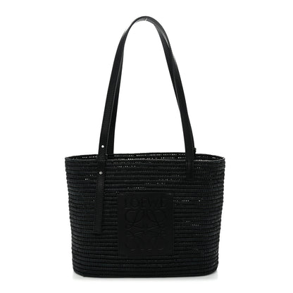 Loewe Raffia Square Small Basket Tote Bag Black 1 of 10