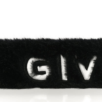 Givenchy Faux Fur Logo Bag Strap Black 6 of 7