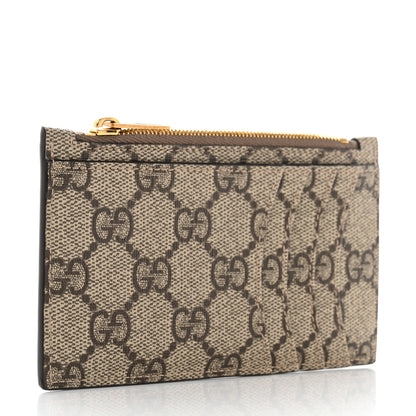 Gucci X BALENCIAGA GG Supreme Monogram Zip Card Case Beige Ebony 3 of 7