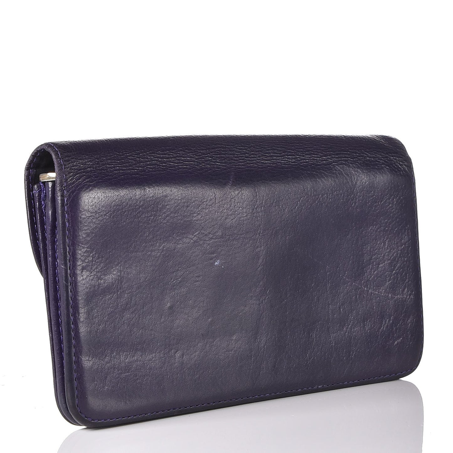 Grainy Calfskin Bayswater Wallet Grape
