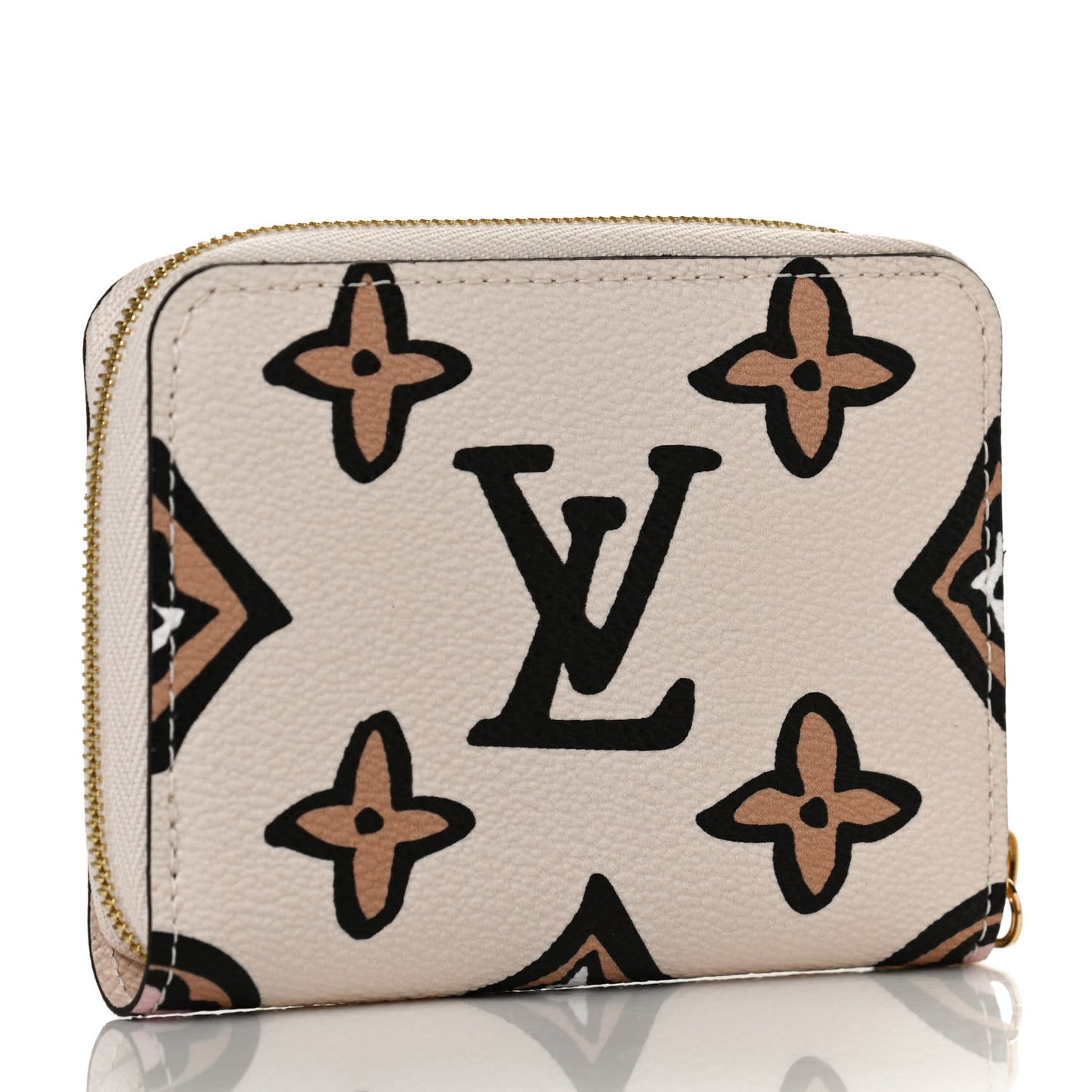 Monogram Giant Wild At Heart Zippy Coin Purse Creme