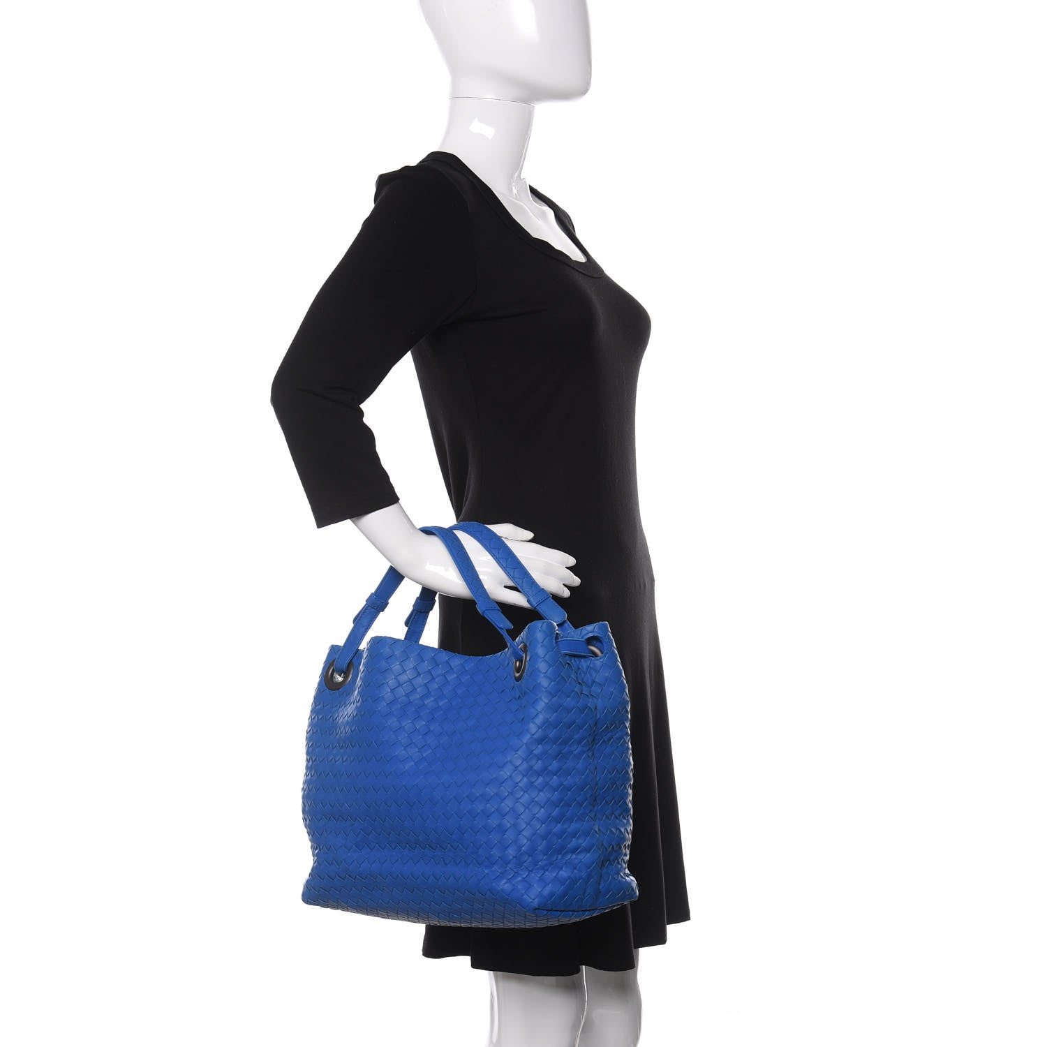 Bottega Veneta Nappa Intrecciato Medium Garda Bag Signal Blue 2 of 9