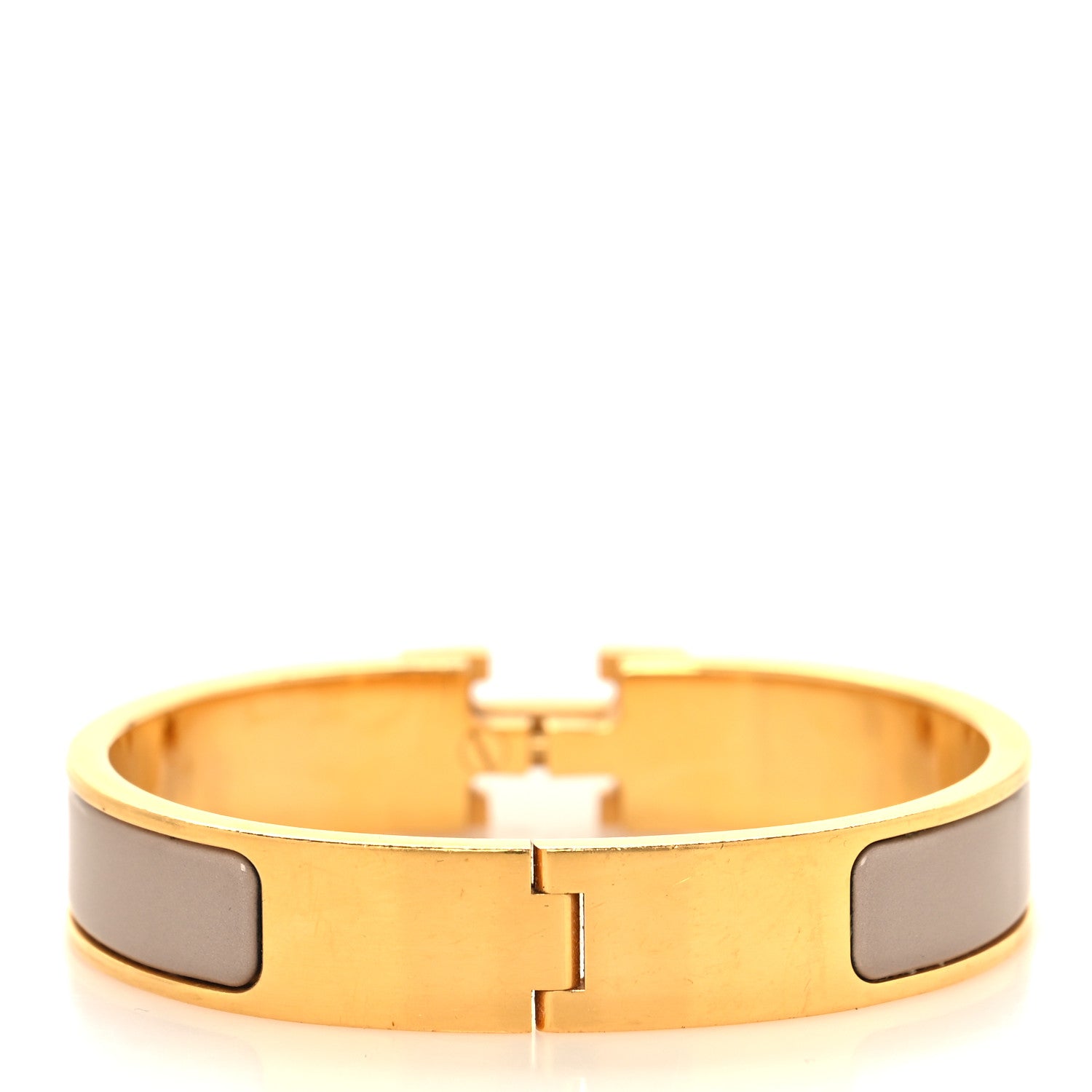 Hermes Enamel Narrow Clic Clac H Bracelet PM Marron Glace 3 of 5