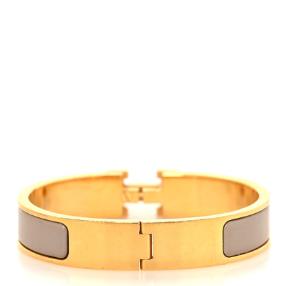 Hermes Enamel Narrow Clic Clac H Bracelet PM Marron Glace 3 of 5