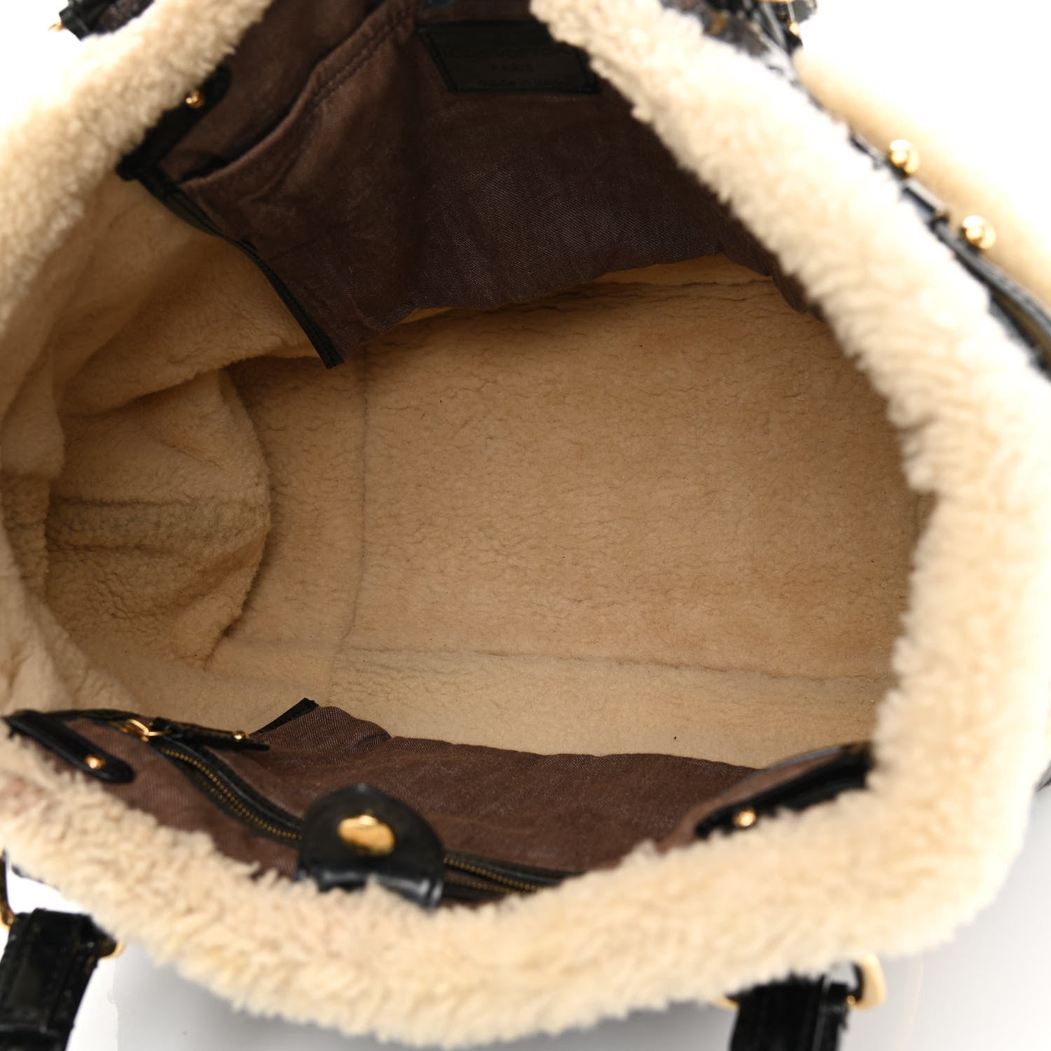 Louis Vuitton Patent Monogram Shearling Sac Thunder 5 of 15