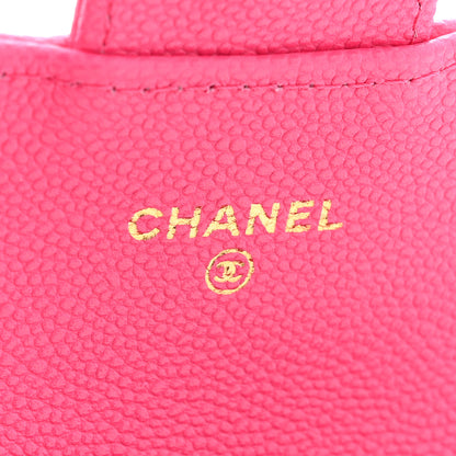 Chanel Caviar Quilted Flap Card Holder Wallet Pink 6 of 8