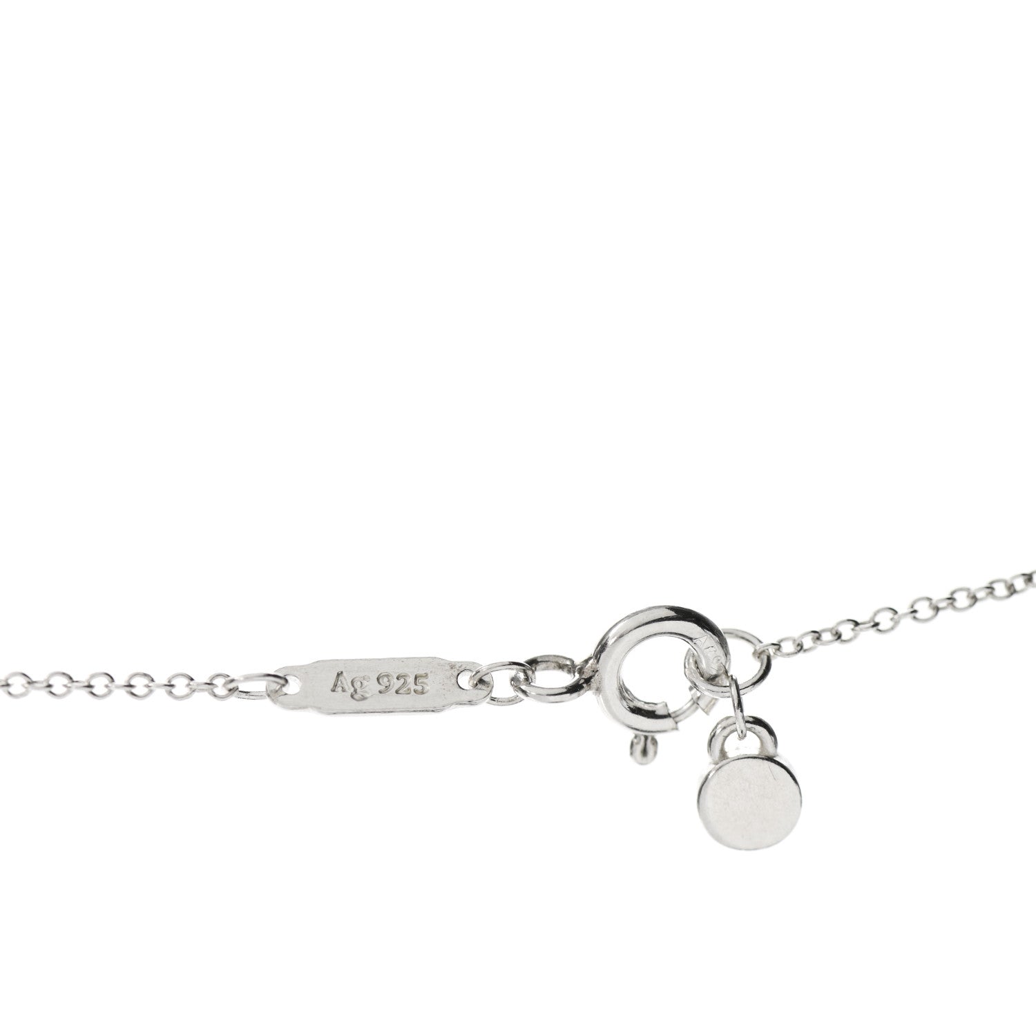 Tiffany Sterling Silver Diamond Return To Tiffany ID Pendant Necklace 6 of 6