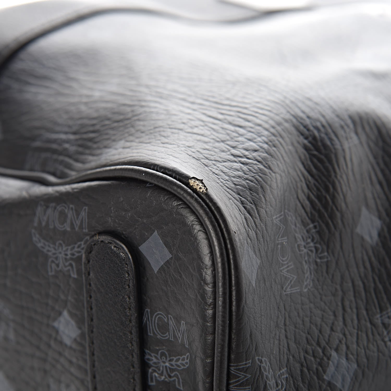 MCM Visetos Medium Liz Reversible Shopper Tote Black 12 of 28