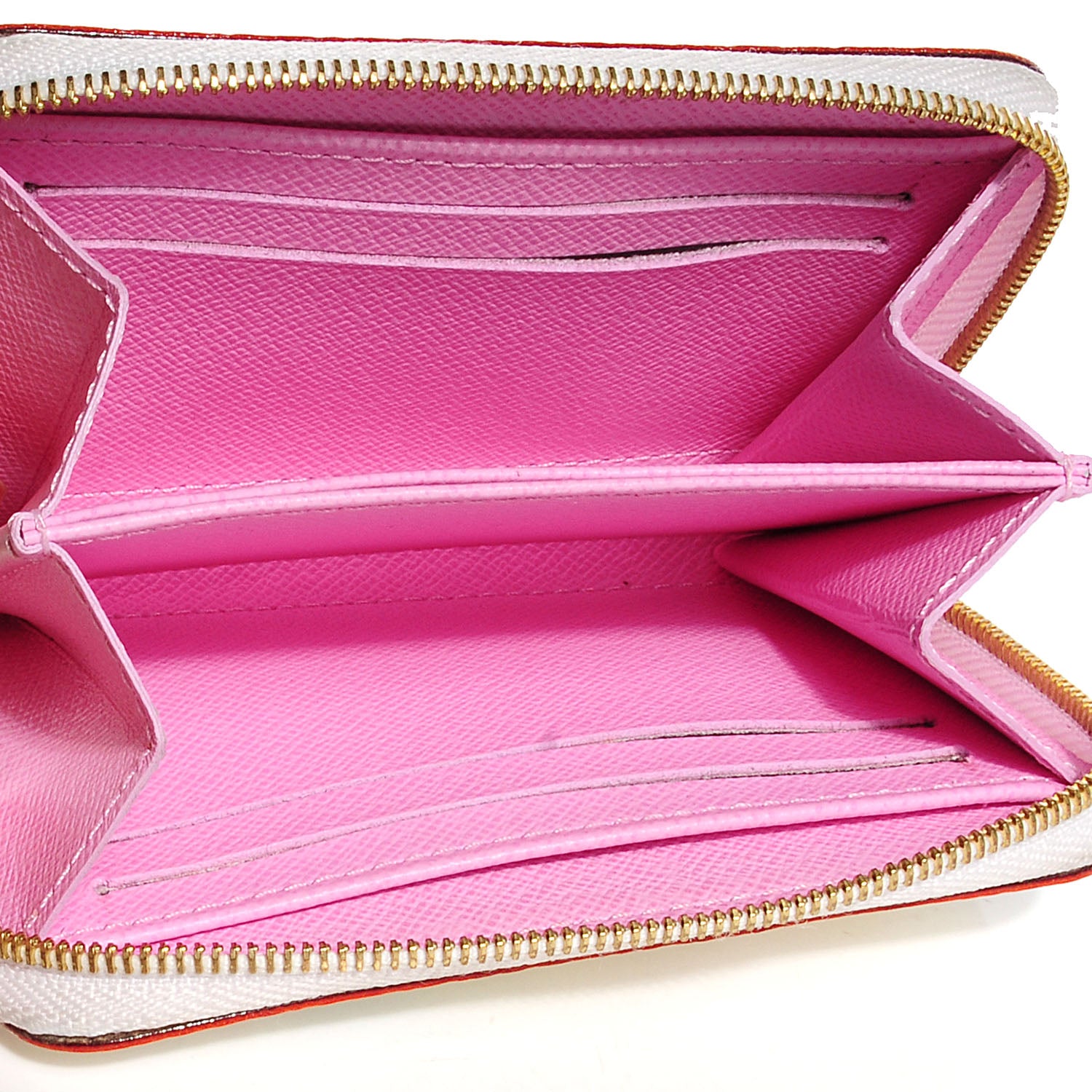 Louis Vuitton Monogram Multicolor Zippy Coin Purse Wallet White Litchi 5 of 7