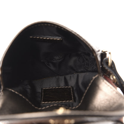 Burberry Patent Calfskin Georgie Mini Crossbody Bag Dark Nickel 5 of 12