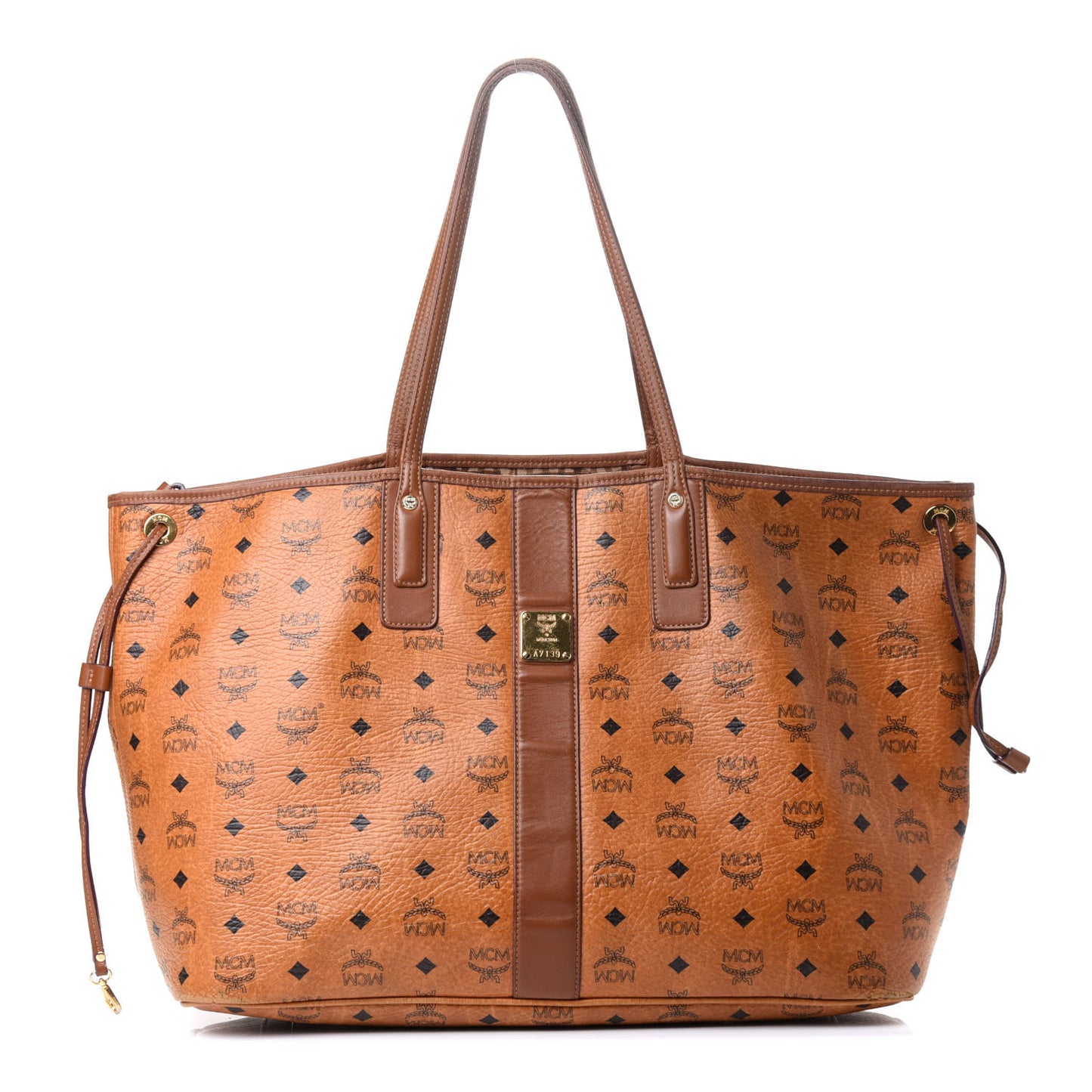 Visetos Large Liz Reversible Shopper Tote Cognac